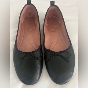Zara leather ballet flats